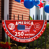 Custom Name America 250th Anniversary Non-Pleated Fan Flag CH07 910546