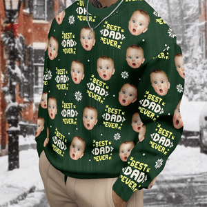 Custom Photo Best Mom Ever Funny Kids Christmas - Personalized Ugly Sweater CH07 899720