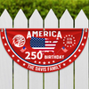 Custom Name America 250th Anniversary Non-Pleated Fan Flag CH07 910546