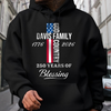 Custom Family Name Patriotic American, 250 Years of Blessing God Dark Shirt LM32 899019