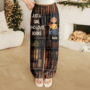 Personalized Just A Girl Who Loves Book Sweatpants TH10 896245
