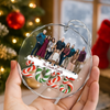 Custom Family Photo Circle Glass Ornament Gift For Christmas CH07 899788