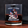 American Pride Patriotic 250th Anniversary Eagle 1776–2026 Whiskey Glass HA75 920264
