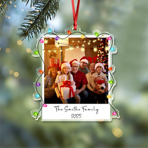 Custom Family Photo Christmas 2025 Light Acrylic Ornament LM32 895741