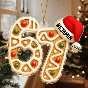 Funny Six Seven 6 7 Teen Slang Personalized Christmas Acrylic Ornament CH07 899366