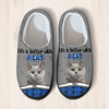 Custom Photo Life Is Better With A Cat Slipper TH10 896253