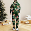 Custom Cat Face Funny Christmas Lights Onesie Pajamas HO82 900392