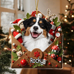 Custom Photo Letter To You 3D Effect Dog Acrylic Ornament HO82 900556