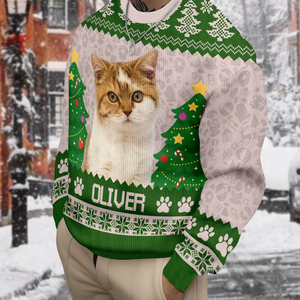Custom Photo And Name Ugly Sweater For Cat Lover TH10 896465