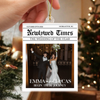 Custom Photo Newlywed Times Wedding Newspaper Couple Personalized Acrylic Ornament HA75 898410