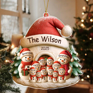 Personalized Gift Snowman Family Christmas Keepsake Acrylic Ornament LM32 895793