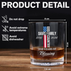 Custom Family Name Patriotic American, 250 Years of Blessing God Whiskey Glass LM32 899017