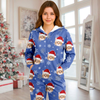 Custom Cat Photo Santa Christmas Onesie Pajamas CH07 899308