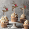Custom Name Reindeer Cupcake Toppers For Christmas TH10 894755