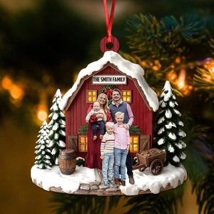 Custom Family Photo Christmas Personalized Wood Ornament HA75 897556