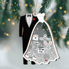 First Christmas Married Personalized Wedding Wood & Acrylic Ornament Christmas Gift CH07 899404