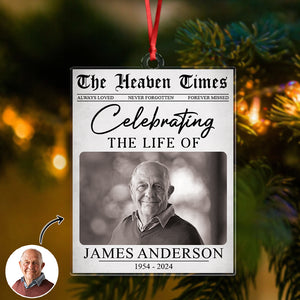 Custom Photo The Heaven Times Memorial Acrylic Ornament Christmas HO82 894678