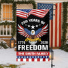 Custom Name 250 Years Of Freedom Anniversary Garden Flag CH07 910048