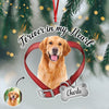 Custom Dog Photo Forever In My Heart Memorial Acrylic Ornament HA75 897520