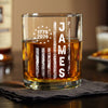 Personalized Name American 1776–2026 Flag Whiskey Glass HA75 920266