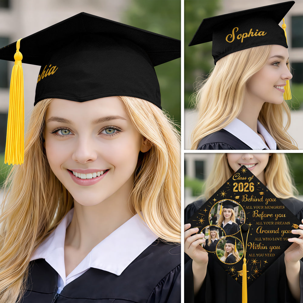 Custom Photo Class Of 2026 Glitter Graduation Topper TH10 169141