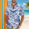 America 250th Anniversary Toile De Jouy Style Patriotic Hawaii Shirt CH07 910402
