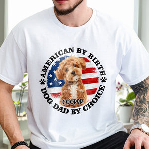 Custom Photo American By Birth, Dog Mom By Choice Bright Shirt HA75 892538