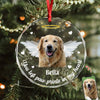 Custom Photo You Left Paw Prints In Our Hearts Personalized Glass Ornament Gift For Dog Lovers CH07 896392