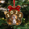 Personalized Cute Dog Paw Christmas Acrylic Ornament HA75 897570