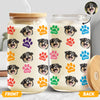 Custom Photo Name Area Paws Glass Can With Lid Gift For Pet Lovers HO82 900570