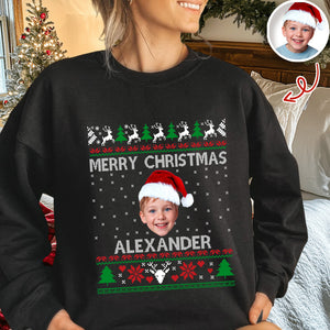 Custom Photo Ugly Christmas Sweatshirt Gift For Family TH10 896381