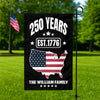 Custom Family Name 250 Years Est 1776 Garden Flag TH10 896671