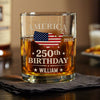 Custom Name America 250th Birthday Whiskey Glass TH10 898687