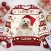 Custom Photo I Love My Dog Christmas Ugly Sweater TH10 896593