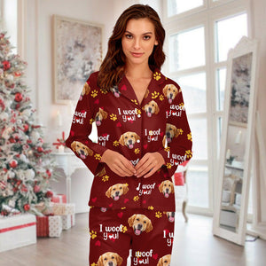 Custom Photo I Woof/Meow You Pajamas Gift For Pet Lovers HO82 894412