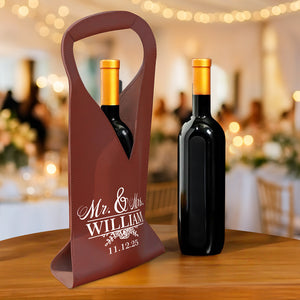 Personalized Wedding Leather Wine Bag Engagement Gift, Wedding Gift for Bride & Groom CH07 896540