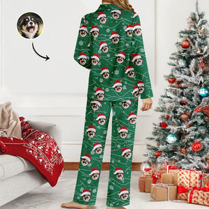 Custom Puppy Photo Personalized Dog Lovers Christmas Pajamas CH07 899640