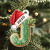 Personalized Gingerbread Letter Acrylic Ornament Gift For Mom, Dad, Brother, Sister, Kids HO82 900706