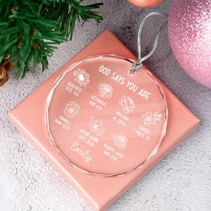 Personalized God Says You Are Glass Circle Ornament Gift For Christmas TH10 894799