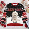 Custom Photo - Dog Mom Dog Dad Christmas Pattern Ugly Sweater Christmas Gift HA75 897568