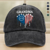 Custom Name American Grandma Washed Denim Baseball Cap CH07 910550