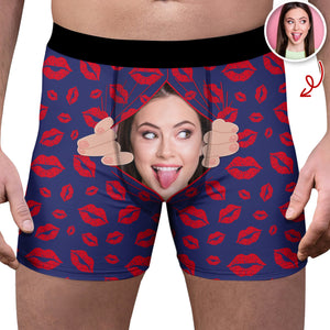 Personalized Funy Face Men's Boxer Brief, Custom Underwear for Him, Valentine, Anniversary Gift CH07 895592