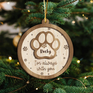 Forever in My Heart Memorial Personalized 2 Layered Wood Christmas Ornament CH07 896878