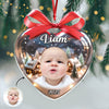 Custom Kid Photo Heart Shaped Acrylic Ornament Christmas Gift For Family CH07 896788