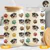 Custom Dog Cat Pet Photo Glass Can With Lid Gift for Pet Lovers HA75 898296