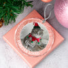 Custom Photo Forever Loved Christmas Glass Ornament Memorial Gift For Cat Lovers TH10 896405