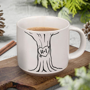 Custom Name A Heart Tree Pottery Mug For Couple TH10 898081