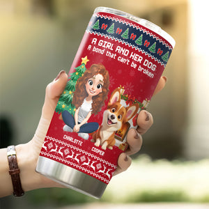 A Girl And Her Dog Christmas Fat Tumbler TH10 896333