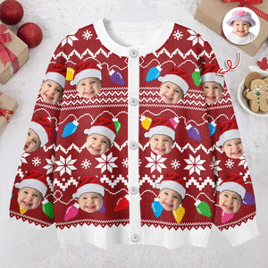Custom Funny Photo Xmas Leds Cardigan Gift For Family HO82 900268