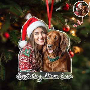 Custom Cute Dog Photo Memories 2025 Christmas Acrylic Ornament LM32 895987